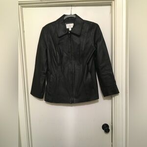 Worthington Women's Classic Black Leather Jacket